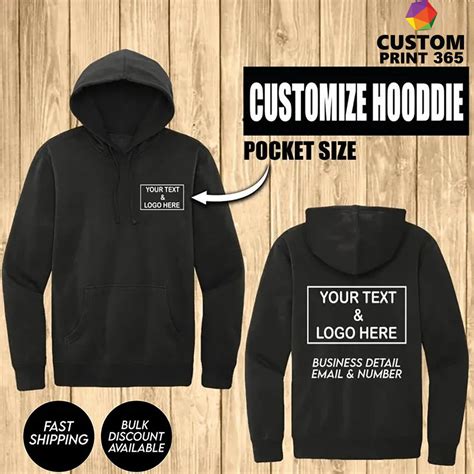 Hoodie Design Template with Text and Graphic