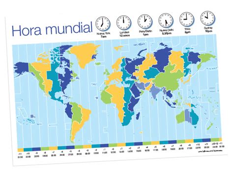 La hora en diferentes zonas horarias del mundo