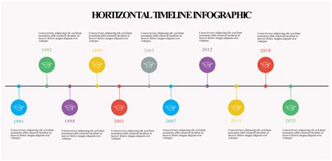 A template for a horizontal timeline presentation.