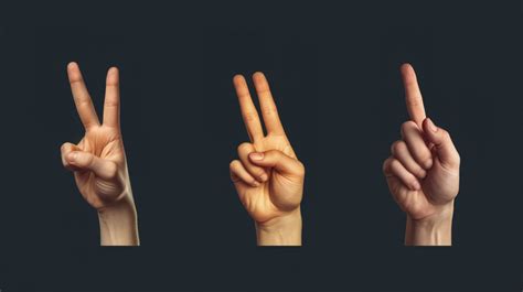 Variations of the horns gesture