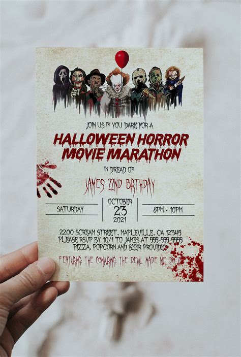 Horror Movie Invitation