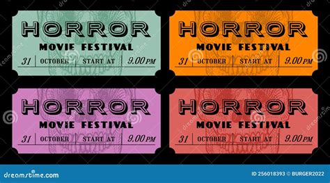 Horror movie ticket