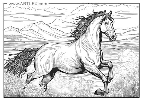 Horse Coloring Book Pages