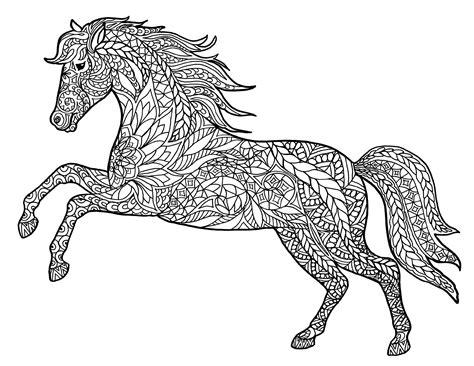 Horse coloring page benefits