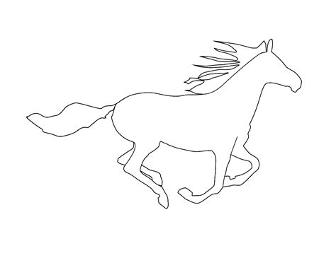 Horse Outline Printable 1