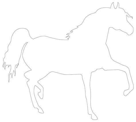 Horse Outline Printable 4