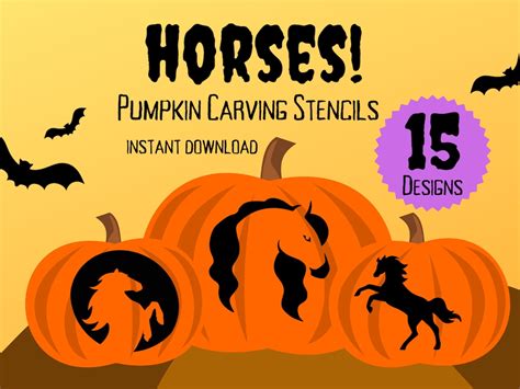 Horse pumpkin carving templates