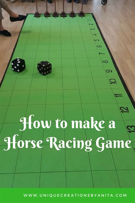 Horse Racing Game Board Template Instructions