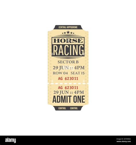 Horse Racing Ticket Template 2