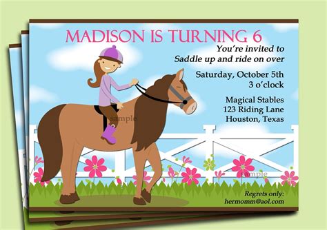 Horse riding invitation template