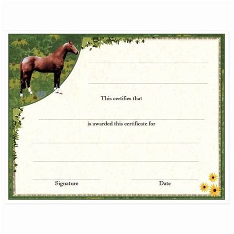 Free Horse Riding Lessons Gift Certificate Template Download