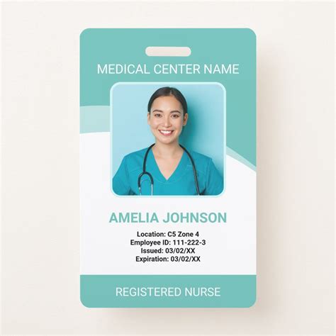 Hospital name tag template