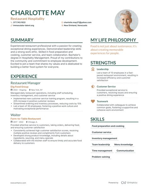 Hospitality Resume Examples