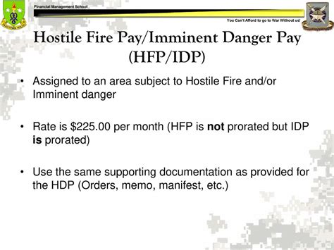 Hostile Fire Pay Deployment