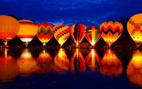 Hot air balloon glow