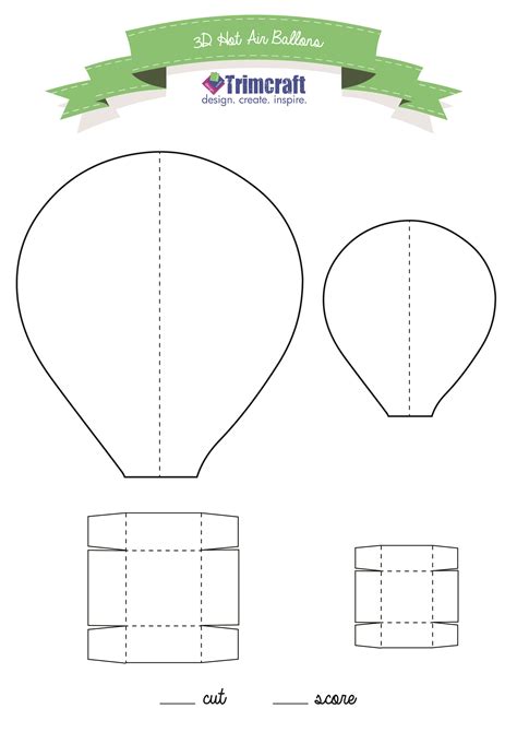 Hot Air Balloon Template 3