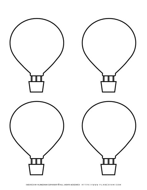 Hot Air Balloon Template 4