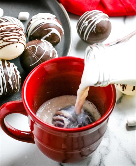 Hot chocolate bombs in a mug