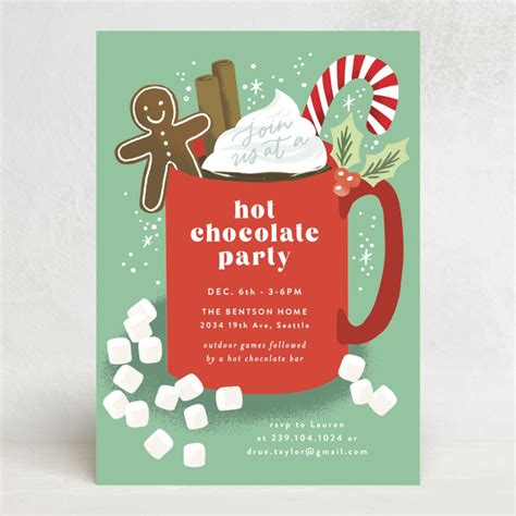 Hot cocoa bar Christmas birthday card