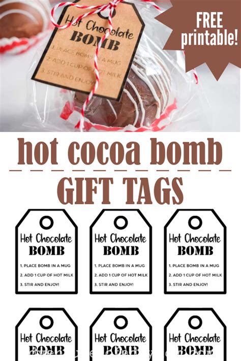 Hot Cocoa Bomb Tag Printable 4