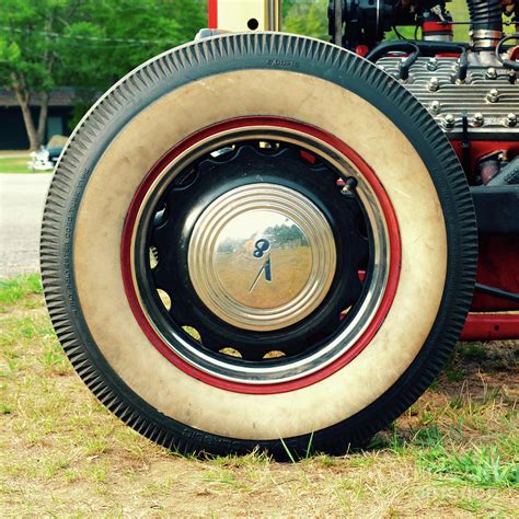 A hot rod tire on display