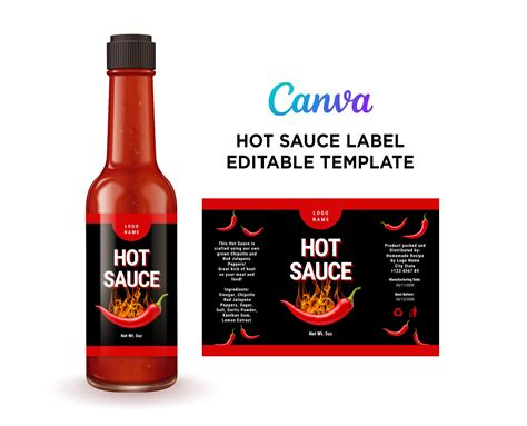 Hot Sauce Label Template