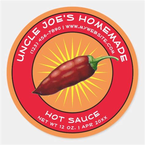 Vintage-Style Hot Sauce Label Template