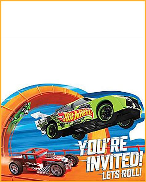 Hot Wheels City Invitation