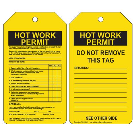 Hot Work Permit for Emergency Situations