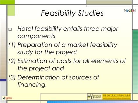 Hotel Feasibility Study Components