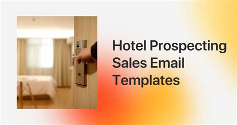 Hotel Sales Prospecting Email Template 8