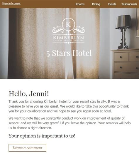 Hotel Sales Prospecting Email Template 9