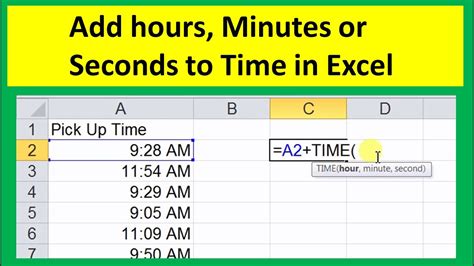 Using the HOUR and MINUTE Functions in Excel