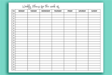 Benefits of using an hourly planner printable