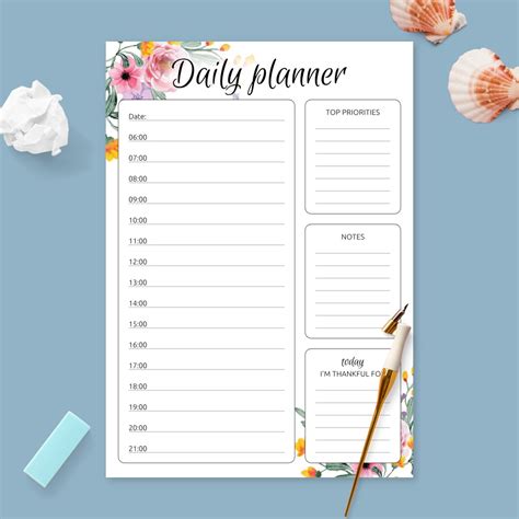 Hourly Planner Template