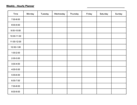 Hourly Work Schedule Template Tips