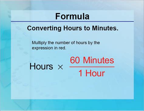 Using formulas to convert hours to minutes