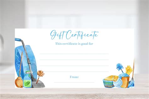 House Cleaning Gift Certificate Template Design 10