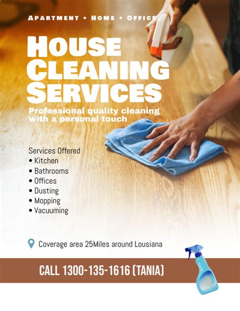 House Cleaning Services Flyer Template Design 1