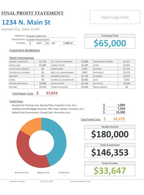 House Flipping Expense Tracking