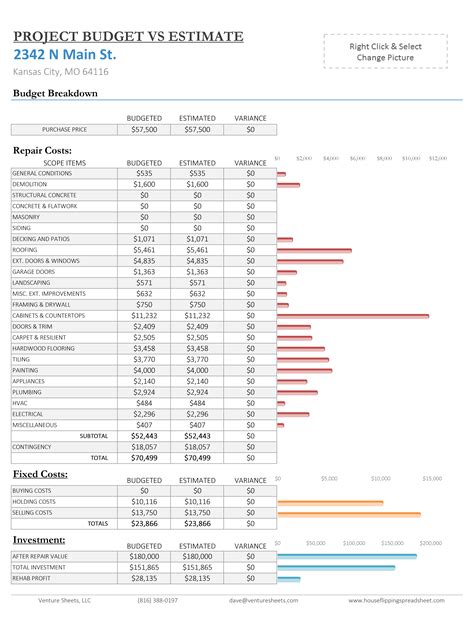 House Flipping Spreadsheet Example 5