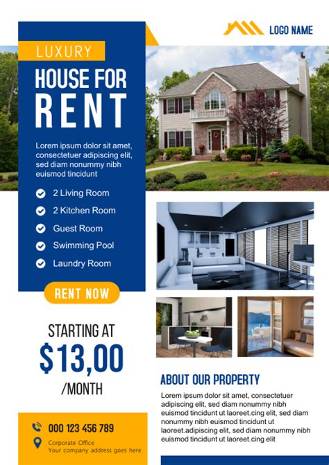 House for Rent Flyer Design