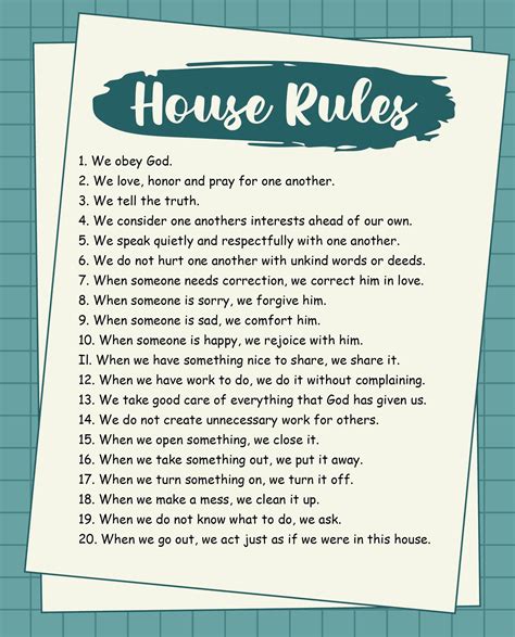 House Rules Example 1