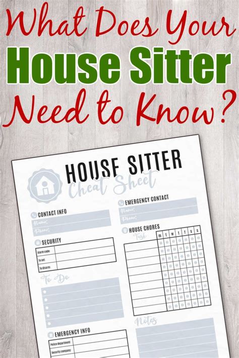 House Sitting Template