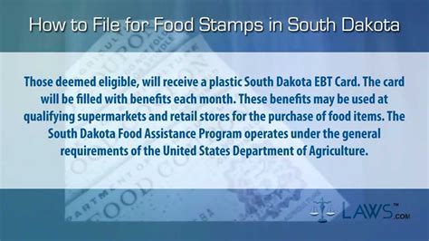 Application Process for Food Stamps in South Dakota