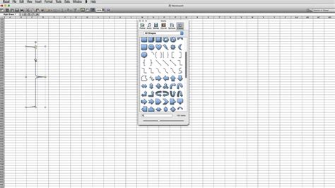 How to create a bracket in Excel