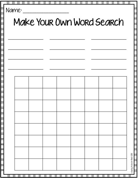 How to Create Your Own Word Search