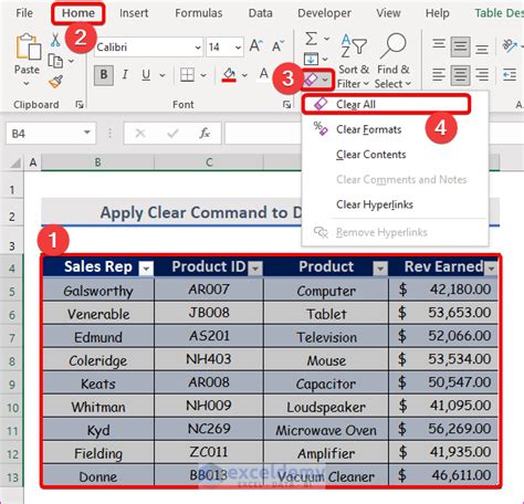 How to Delete Data Table in Excel