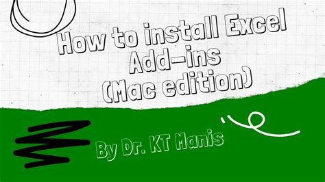 How to Install Excel Add-Ins on Mac