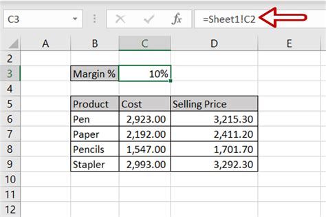 How to link to another sheet in Excel